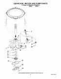 GEARCASE, MOTOR AND PUMP PARTS Diagram and Parts List for WTW5500XL0  Whirlpool Washer