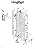 FREEZER DOOR Diagram and Parts List for RS20DKXDW01  Roper Refrigerator