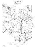 CABINET Diagram and Parts List for DP3000XRN2  Whirlpool Dishwasher