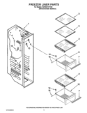 FREEZER LINER PARTS Diagram and Parts List for KSF26C7XYY02  KitchenAid Refrigerator