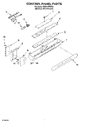 CONTROL PANEL PARTS Diagram and Parts List for KSSO42FMX00  KitchenAid Refrigerator