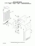 AIR FLOW PARTS Diagram and Parts List for KSRV22FVMS00  KitchenAid Refrigerator
