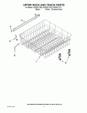 UPPER RACK AND TRACK PARTS Diagram and Parts List for GU3200XTXB2  Whirlpool Dishwasher