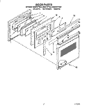 DOOR Diagram and Parts List for KEBS107YWH2  KitchenAid Wall Oven