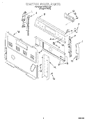 CONTROL PANEL Diagram and Parts List for SES374HQ0  Whirlpool Range