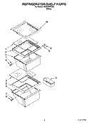 REFRIGERATOR SHELF PARTS Diagram and Parts List for RS25CFXTQ01  Roper Refrigerator