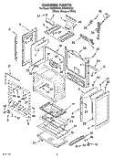 CHASSIS PARTS Diagram and Parts List for FGS337KQ2  Roper Range