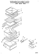 REFRIGERATOR SHELF Diagram and Parts List for ED22DFXBB00  Whirlpool Refrigerator