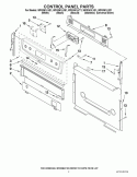 CONTROL PANEL PARTS Diagram and Parts List for WFG361LVS1  Whirlpool Range