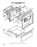 DOOR AND DRAWER Diagram and Parts List for RM988PXLW9  Whirlpool Microwave Oven Combo