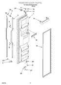 FREEZER DOOR Diagram and Parts List for 3XART731GB02  Whirlpool Refrigerator