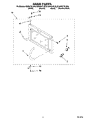 DOOR PARTS Diagram and Parts List for KHHS179LWH3  KitchenAid Microwave