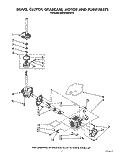 BRAKE, CLUTCH, GEARCASE, MOTOR & PUMP Diagram and Parts List for KAWE660WWH2  KitchenAid Washer