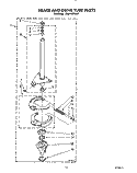 BRAKE AND DRIVE TUBE Diagram and Parts List for CA2762XWG1  Whirlpool Washer