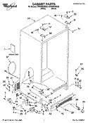 CABINET PARTS Diagram and Parts List for GF6NFEXRQ00  Whirlpool Refrigerator
