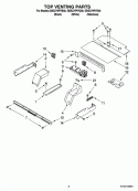 TOP VENTING PARTS, OPTIONAL PARTS Diagram and Parts List for GBS279PVB00  Whirlpool Wall Oven