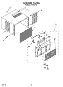 CABINET PARTS Diagram and Parts List for ACD052PP0  Whirlpool Air Conditioner