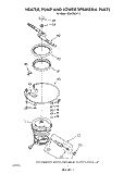 HEATER, PUMP, AND LOWER SPRAYARM Diagram and Parts List for GDU8700XT0  Whirlpool Dishwasher