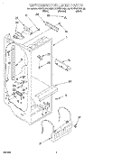 REFRIGERATOR LINER Diagram and Parts List for KSRS22QGBL00  KitchenAid Refrigerator