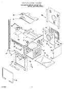 UPPER OVEN Diagram and Parts List for RBD245PDB1  Whirlpool Wall Oven