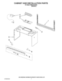 CABINET AND INSTALLATION PARTS Diagram and Parts List for WMH73L20AS0  Whirlpool Microwave