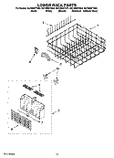 LOWER RACK PARTS, OPTIONAL PARTS (NOT INCLUDED) Diagram and Parts List for DU1055XTST3  Whirlpool Dishwasher