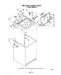 TOP AND CABINET , LITERATURE AND OPTIONAL Diagram and Parts List for LA5600XPW4  Whirlpool Washer