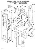 FREEZER LINER AND AIR FLOW PARTS Diagram and Parts List for KSSO42QMB01  KitchenAid Refrigerator