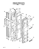 FREEZER DOOR Diagram and Parts List for RS25AWXZW00  Roper Refrigerator
