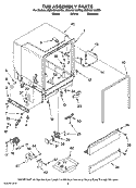 TUB ASSEMBLY PARTS Diagram and Parts List for MDB4621AWS0  Whirlpool Dishwasher