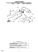 LATCH PARTS Diagram and Parts List for KEMC308KSS03  KitchenAid Microwave Oven Combo