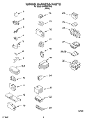 WIRING HARNESS PARTS Diagram and Parts List for CAWB527MQ0  Crosley Washer