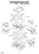 REFRIGERATOR SHELF PARTS Diagram and Parts List for KSSO48QMX01  KitchenAid Refrigerator