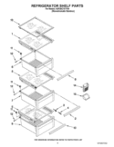 REFRIGERATOR SHELF PARTS Diagram and Parts List for KSF26C7XYY04  KitchenAid Refrigerator