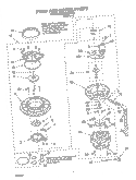 PUMP AND MOTOR PARTS Diagram and Parts List for DU920PWKS0  Whirlpool Dishwasher