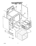 OVEN CHASSIS Diagram and Parts List for KERS507YAL1  KitchenAid Range