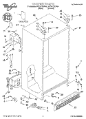 CABINET, LITERATURE Diagram and Parts List for 2VED27TKFW01  Whirlpool Refrigerator