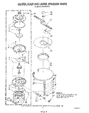 HEATER, PUMP AND LOWER SPRAYARM Diagram and Parts List for DU8350XT0  Whirlpool Dishwasher