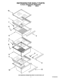 REFRIGERATOR SHELF PARTS Diagram and Parts List for WRS526SIAH00  Whirlpool Refrigerator
