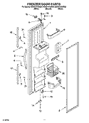 FREEZER DOOR PARTS Diagram and Parts List for GD2NHAXMQ00  Whirlpool Refrigerator