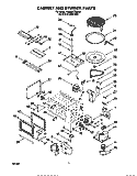CABINET AND STIRRER Diagram and Parts List for KEMS377DBS4  KitchenAid Microwave Oven Combo