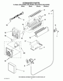 ICEMAKER PARTS Diagram and Parts List for ED5LVAXWB02  Whirlpool Refrigerator
