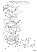REFRIGERATOR SHELF Diagram and Parts List for KSRS25CHWH00  KitchenAid Refrigerator