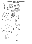 OPTIONAL  PARTS (NOT INCLUDED) Diagram and Parts List for ACQ249PS1  Whirlpool Air Conditioner
