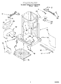 FRAME Diagram and Parts List for TU900QPDB0  Whirlpool Trash Compactor