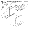 FRAME AND CONSOLE Diagram and Parts List for DU940QWDB2  Whirlpool Dishwasher