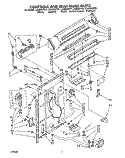 CONTROLS AND REAR PANEL Diagram and Parts List for LA9800XTW1  Whirlpool Washer