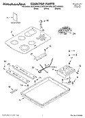 SECTION Diagram and Parts List for KECC562GBT4  KitchenAid Cooktop