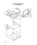 TOP AND CABINET, LIT/OPTIONAL Diagram and Parts List for KAWL400WWH1  KitchenAid Washer