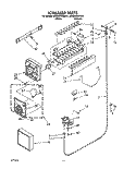 ICEMAKER, LIT/OPTIONAL Diagram and Parts List for 8ED25DQXAN01  Whirlpool Refrigerator
